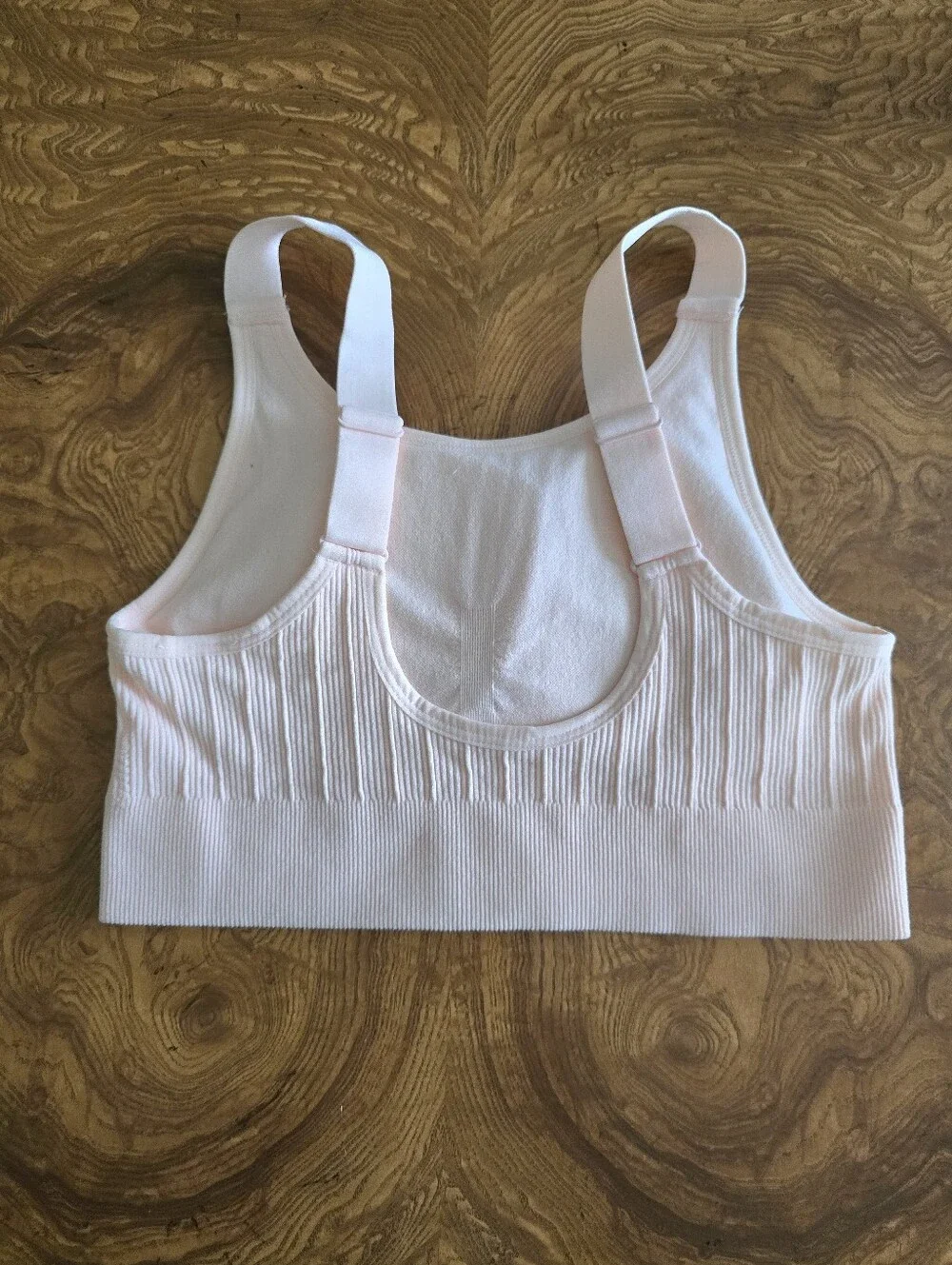 Ryka Seamless Ribbed Sports Bra Light Pink Womens Size M